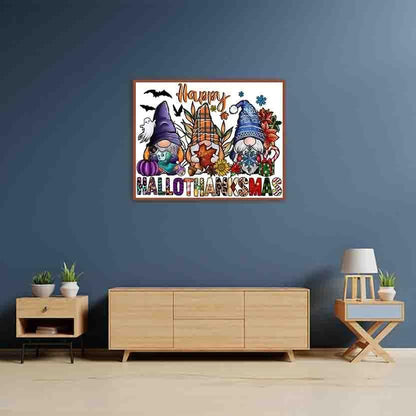 DYAIANGMU Gnome Stamped Cross Stitch Kit for Adults 15.7x11.8 inches - Image 3