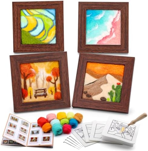 GarfxG Needle Felting Kit for Beginners, 4 Pcs Wool Needle Felt Kit by GarfxG