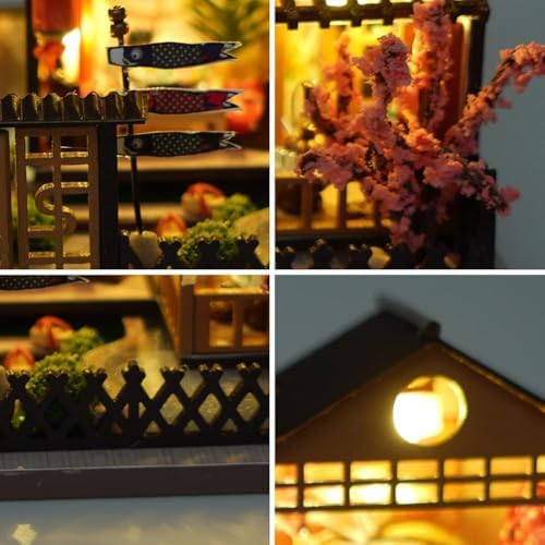 DIY Miniature House Kit Japanese Style Villa Wooden Puzzles - Image 5