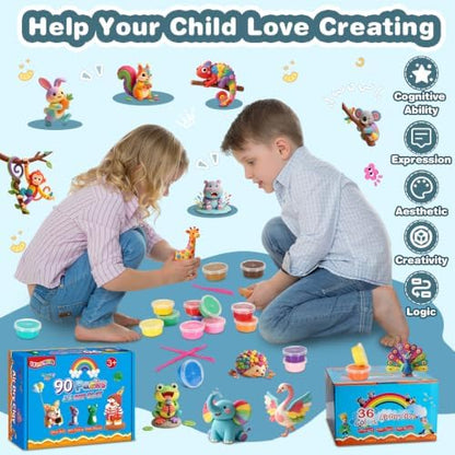 ifergoo Air Dry Clay, 24 Colors Magic Foam Modeling Clay for Kids - Image 4