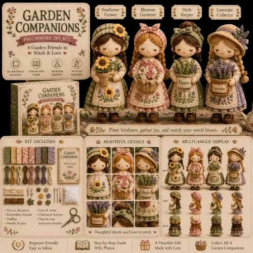 Forest Patchwork DIY Kit Series Beginner Sewing Craft Kit, #C - Image 4
