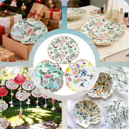 Kalaxy47 12 Sets Natural Scallop Shells for Crafts, 4-5 Inch Large Seashells with Decoupage Paper Napkins, Glue & Brushes, Complete DIY Decoupage Kit for Home Decor, Jewelry Tray & Gift Making - Image 4