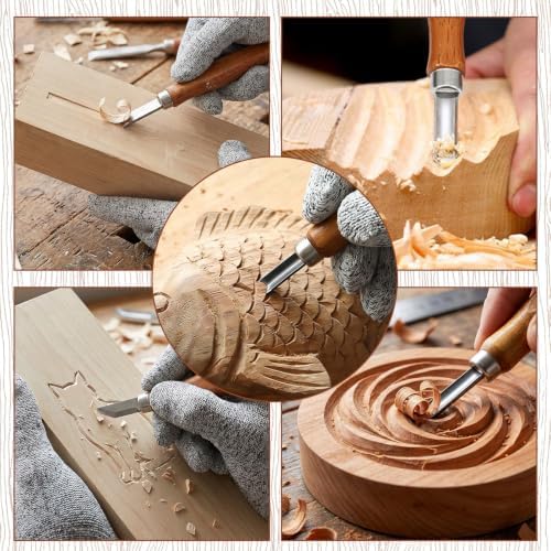 32Pcs Wood Carving Kit with Storage Bag, Whittling Knife Set with Basswood Blocks, Complete Starter Woodworking Tools, Creative Arts Crafts Hobby Gift for Men Teens Beginner Adult DIY Fun - Image 4