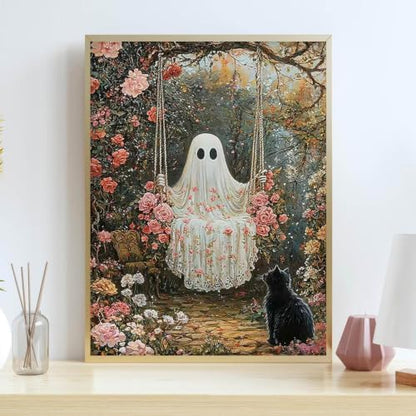 Halloween Ghost Cross Stitch Kits for Beginners Adults - Counted Cross Stitch Kits Needlepoint Cross-Stitch Patterns Dimensions Needlecrafts Embroidery Kits Arts and Crafts - Image 3