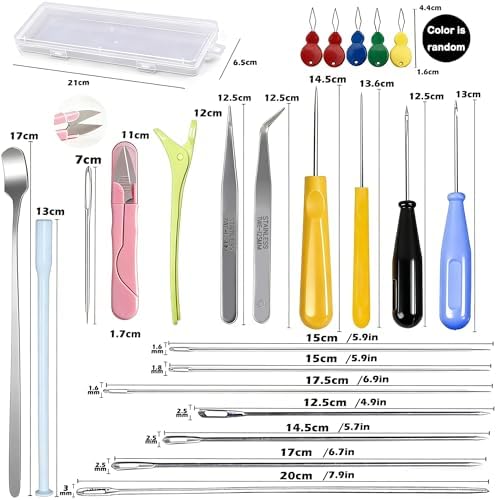 24PCS Candle Making Supplies with Plastic Storage Box Big Eye Long Wick Needle for Candles &Silicone Mold,Punch Needle with Hook Eye,Candle Tool Kit for Beginner,Wicks Placing Tube,Stirring Spoon - Image 7