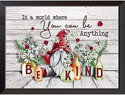 Tiwabb Gnome Flower Stamped Cross Stitch Kits for Adults Beginners by DIYHomeDecor