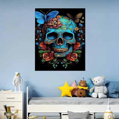 Arttoplus Skull Paint by Numbers Kit for Adults Beginner 16x20 inch - Image 5
