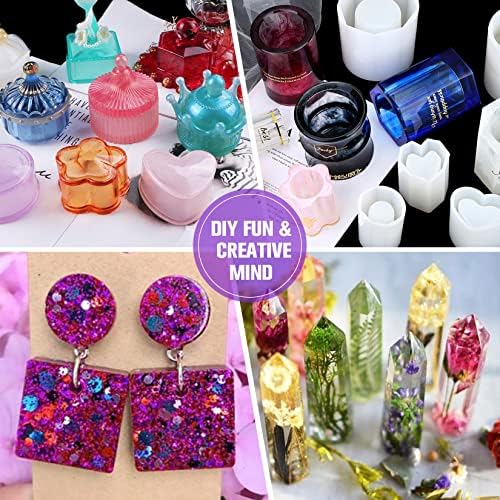 Frenshion 100g Hard UV Resin+ Color Pigment + Sequin +Tool + Glove UV Resin Starter Kit for Jewelry Making with Lamp - Image 4