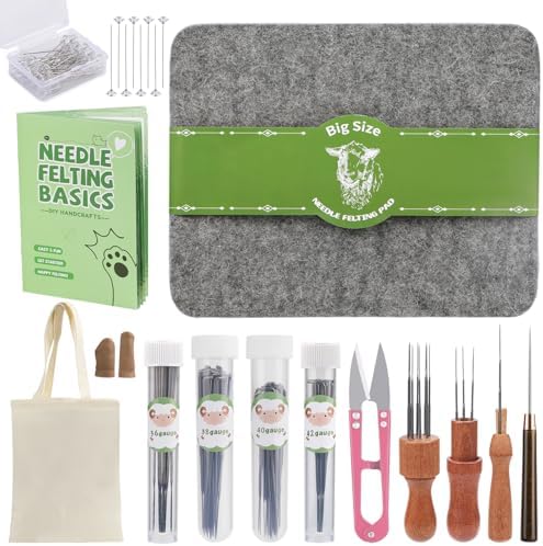 IMZAY Needles Felting Tools, Needle Felting Supplies 8"x10" Felting Pad by Imzay