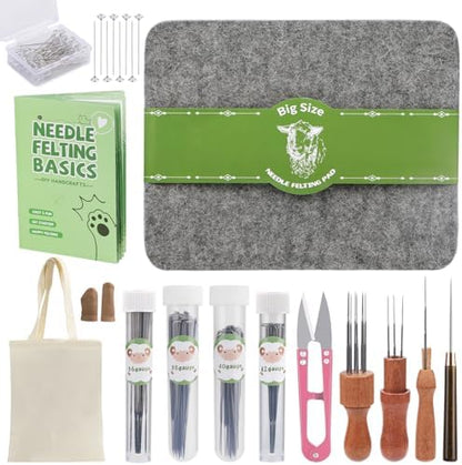 IMZAY Needles Felting Tools, Needle Felting Supplies 8"x10" Felting Pad by Imzay