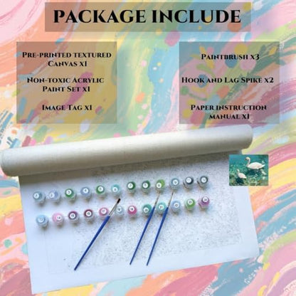 ACANDYL Paint by Numbers Kit for Adults Beginner Goose DIY Painting Kits for Adults Swan Easy Adult Paint by Number Kits on Canvas Animal Color by Numbers for Gifts Home Wall Decor 16x20 Inch - Image 6