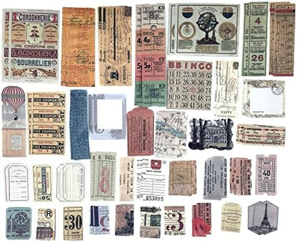 Esweny 200 Pieces Vintage Ephemera Scrapbooking Supplies Pack for Journaling, Decoupage Paper Scrapbook Stickers Kit for Junk Journal Planners Collage Craft Notebooks Album (Word Memory) - Image 5