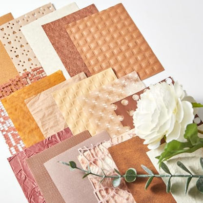 208 Sheets A7 Scrapbook Paper Kit, 12 Colors Mixed Textured Papers - Image 7