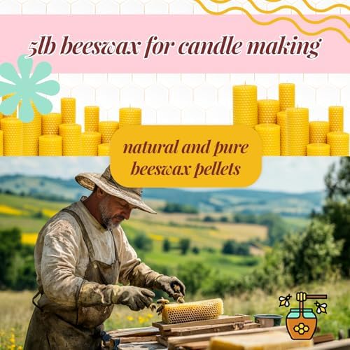 Beeswax Candle Making Kit for Adult with Digital Wax Melting Pot - Image 3
