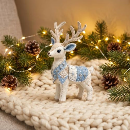Arctic Winter Guardians DIY Patchwork Kit - 3D Felt Animal Sewing Kit - DIY Patchwork Animal Kit for Beginners, Handmade Felt Craft Kit for Home Decor & Creative Gift (blue2) - Image 3
