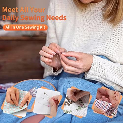TALERLUV Needle and Thread Sewing Kit for Adults, Basic Hand Sewing Starter Set for Beginner, Travel, Small Fixes and Emergency Repairs, DIY Sewing Tools Supplies - Image 4