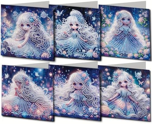 DIY Diamond Greeting Cards Set, 5D DIY Diamond Art Painting Festival Style Greeting Card, DIY Christmas Card Making Kits for Family Friends Handmade Gift by Unknown