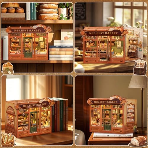 CUTEBEE Book Nook Kit DIY Miniature House Bakery Dessert Shop Dollhouse - Image 6