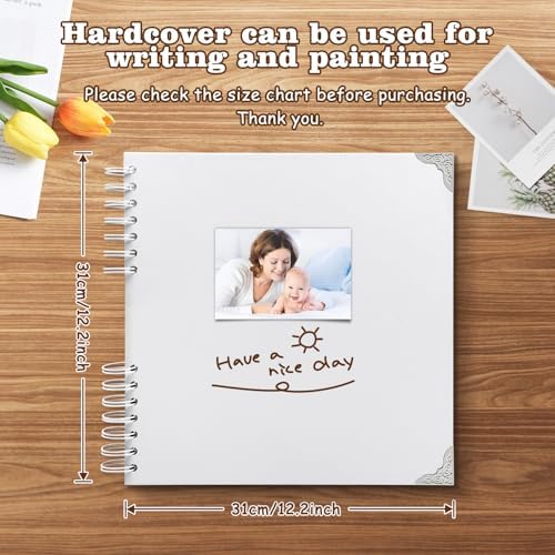 Scrapbook Album 12x12 Inch - Hardcover Kraft Paper Photo Album with 40 Pages, Memory Book for Wedding, Anniversary, Family, Christmas, Baby Shower, Ideal for Preserving Precious Moments - Image 2
