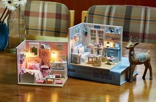 DIY Miniature Dollhouse Kits - Wooden Mini Model House with LED Lights, Tiny Furniture & Accessories – Craft Building Kits for Teens & Adults -Sunshine Princess - Image 6