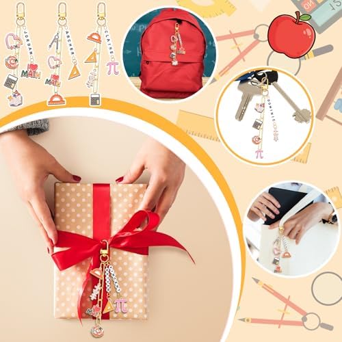 CraftyDream 558 Pcs Math Teacher Charm Keychain Making Kit DIY Name Crafts - Image 4