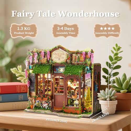 Miniature House Kit, Dollhouse Kit, Miniature Kit, DIY Mini House Building Kit for Adult Teen, Fairy Tale Wonderhouse Dollhouse Shop - Image 6