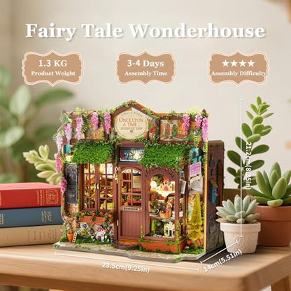Miniature House Kit, Dollhouse Kit, Miniature Kit, DIY Mini House Building Kit for Adult Teen, Fairy Tale Wonderhouse Dollhouse Shop - Image 6