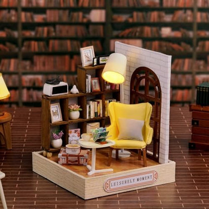 CUTEROOM DIY Doll Room Miniature Furniture Wooden House Kit-Leisure Moment - Image 3