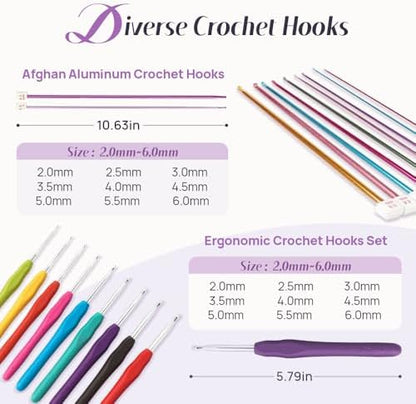 Lewhoo Crochet Kits for Beginner Adults, All Inclusive Crochet Set - Image 4