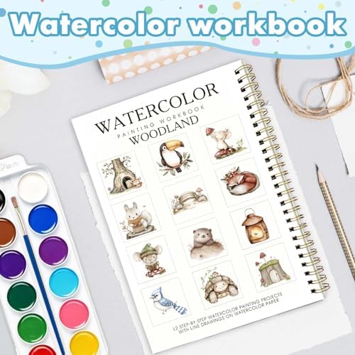 Animal Watercolor Workbook,Water Coloring Book with Designs on Premium Paper,12 Beginner Friendly Sketched Illustrations,Perfect for Gifting to Spark Creativity & Joy for Adults - Image 5