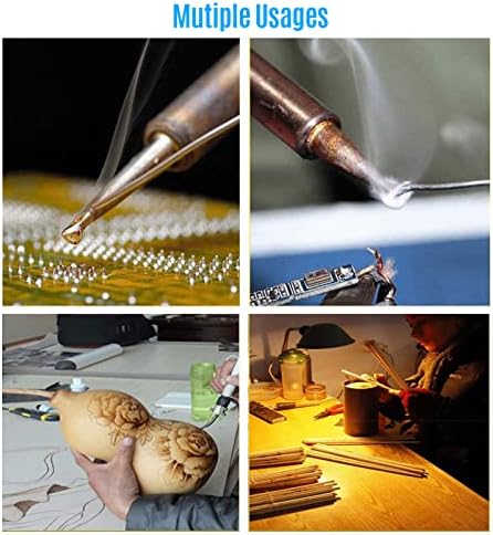 53PCS Wood Burning Tool Kit, Professional Pyrography Pen Soldering Iron Set, Adjustable Temperature from 200-450℃ for Beginners Adults Wood Burning Carving DIY Embossing Soldering - Image 5