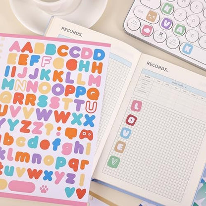 1700+ Pcs Alphabet Stickers, 30 Sheets Self-Adhesive Mixed-Size Mini Letter Colorful Alphabet Number Sticker for Labels DIY Crafts Art Making, Decals for Sign, Notebook, Classroom, Door, Card Decor - Image 6