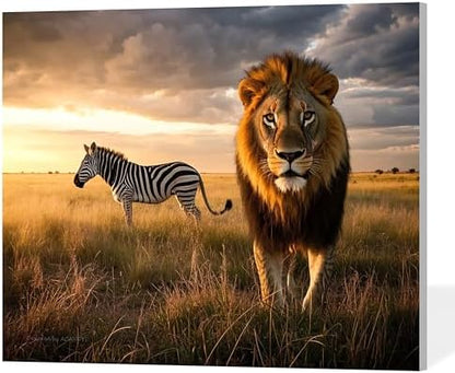 ACANDYL Paint by Numbers Kit for Adults Beginner African Savanna Paint by Number for Adults Painting by Number Animal DIY Acrylic Painting on Canvas Arts Craft Decoration for Home Wall 16x20 Inch by ACANDYLPaintbyNumbersKits