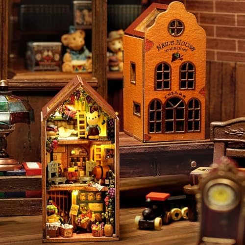 DIY Miniature Dollhouse Kit, Creative Wooden Doll House Craft Model with LED and Furniture for Christmas Birthday Gift (QH003) - Image 5