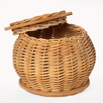PEDDIG SHOP DIY Basket Weaving Kit with Lid – Complete Rattan Craft Set for Adults & Teens 12+, Handmade Lidded Storage Basket Making Kit with Step-by-Step Instructions - Image 2