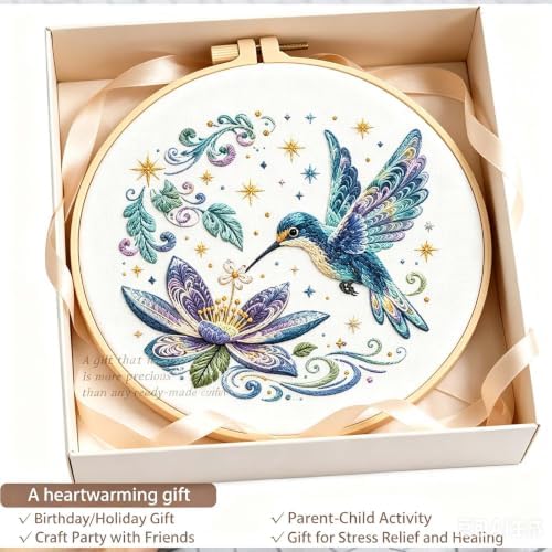 niurenmaoyi Bird Embroidery Kit for Beginners,Sewing Kit for Adults - Image 4