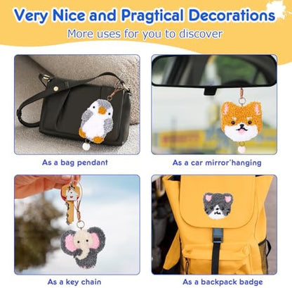 Punch Needle Kit Adult Beginner, 4 Cute Animal Hanging Ornaments All Tools - Image 2