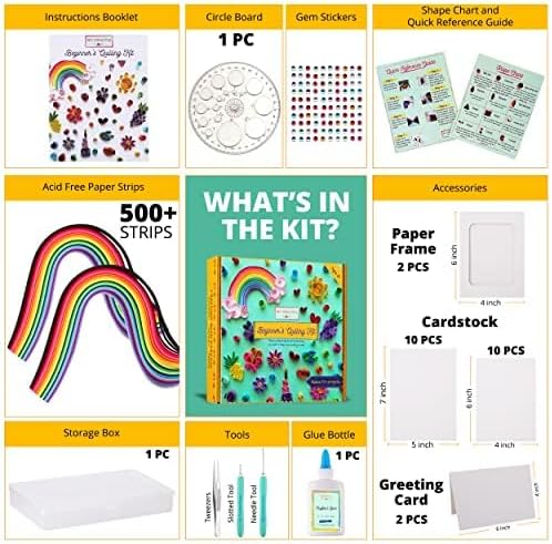 MY CREATIVE CAMP Beginner's Quilling Kit + Cherry Blossom Quilling Kit Bundle - Image 3