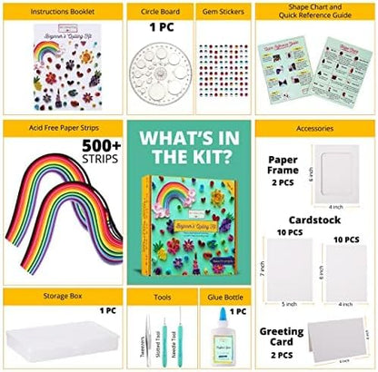 MY CREATIVE CAMP Beginner's Quilling Kit + Cherry Blossom Quilling Kit Bundle - Image 3
