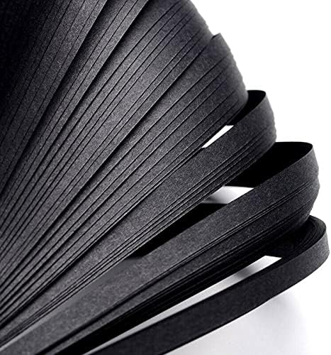 ODETOJOY Black Quilling Paper Strips 10mm Single Color Quilling Strips 3/8inch Paper Filigree - Image 2