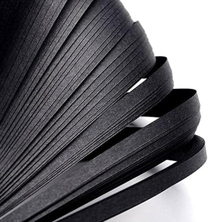 ODETOJOY Black Quilling Paper Strips 10mm Single Color Quilling Strips 3/8inch Paper Filigree - Image 2