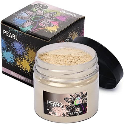 Pearl Mica Powder for Resin Coloring 2 oz - Pigment Powder for Nails by ALEXES