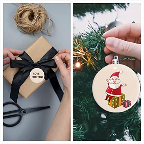 30Pcs Natural Wood Slices, 1.5 inch Unfinished Wood Sign, Unfinished Predrilled Log Discs Wooden Circles with 30 pcs Key Rings for DIY Crafts Christmas Decorations Ornaments - Image 6