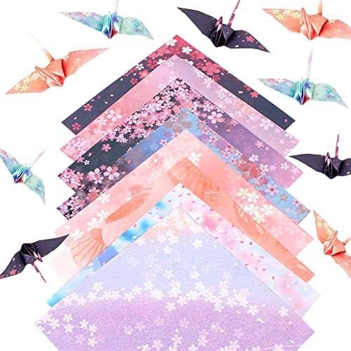 Origami Paper 180 Sheets 6 inches Square 8-12 Colors Differents Color on Both Sides Hand Crafts Origami Paper Arts Creativity by Keaziu