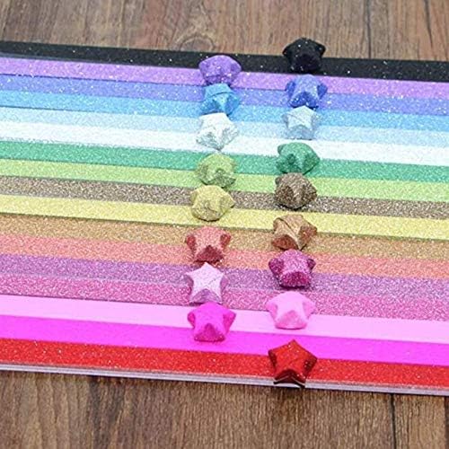 Origami Stars Papers Package DIY Paper Glitter Origami Stars, 400 Sheets, 20 Colors (20 Glitter Colors) - Image 5
