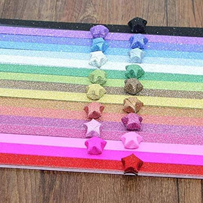 Origami Stars Papers Package DIY Paper Glitter Origami Stars, 400 Sheets, 20 Colors (20 Glitter Colors) - Image 5