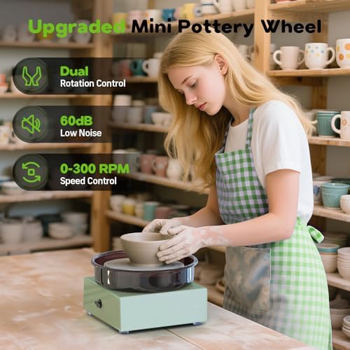 Mini Pottery Wheel for Kids, Beginners, Adults, All-in-one Kit - Image 3