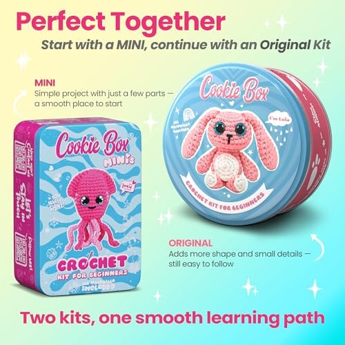 Cookie Box Crochet Kit for Beginners, Squid Inky - Image 5