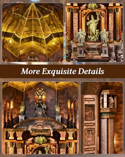 MiniCity Duomo di Milano Book Nook Kit, Architectural Miniature with LED - Image 3