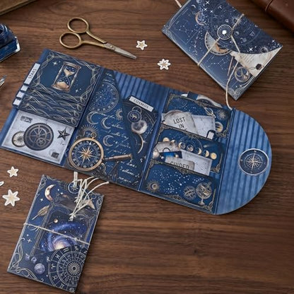 XINPOCUT Amethyst Junk Journal Folio Kit,Folio Booklet Craft Kit, Junk Journal Kit, Scrapbooking Supplies, Journaling Decor, Mini Folio Writer Folder Project, Arts & Crafts Gifts by Unknown